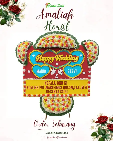 Papan Bunga Pernikahan Tambang Ulang